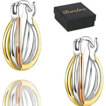 Náušnice Stříbrné Náušnice RYZOST 925 STŘÍBRO Anglické Zapínání Vícebarevné Dámské