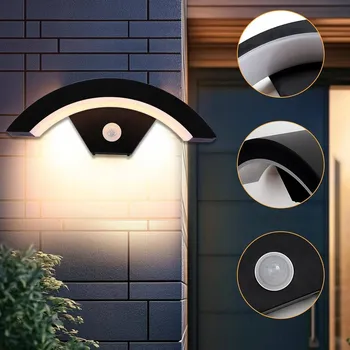 Venkovní osvětlení VENKOVNÍ NÁSTĚNNÉ SVÍTIDLO FASÁDNÍ LAMPA S POHYBOVÝM SENZOREM 18W IP65