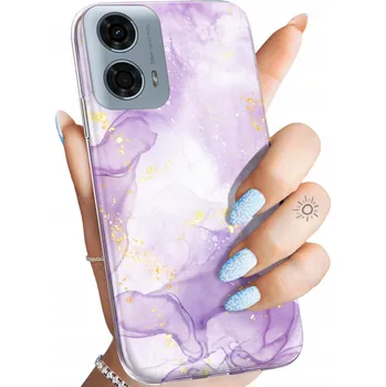 Pouzdro na mobilní telefon Zadní Kryt Hello Case pro MOTOROLA MOTO G24 / MOTO G04 fialový