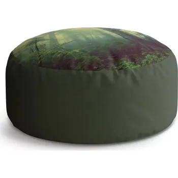 Taburet Sablio Taburet Circle Temný les: 38x48 cm