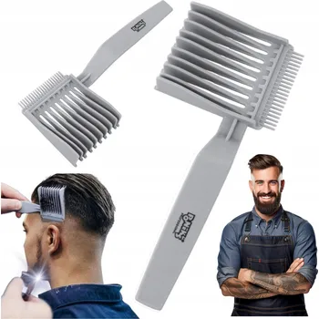 Kadeřnický hřeben Ponik's na stříhání, stříbrný, antistatický