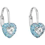 EG2188-BL Stříbrné dívčí náušnice s modrými zirkony