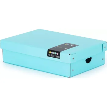 Archivační box Karton P+P Krabice lamino malá35,5 x 24 x 9 cm Pastelini modrá 702021