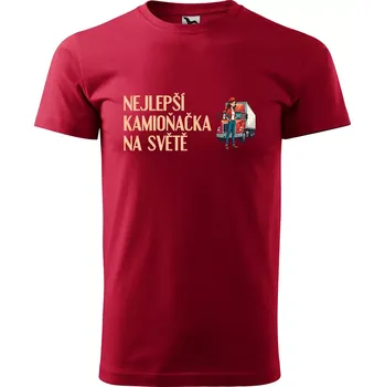 Sablio Tričko s potiskem Nejlepší kamioňačka na světě - červené M