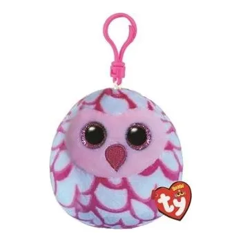 plyšák Squish-a-Boos Pinky - sowa 8,5cm brelok