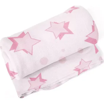 deka Sablio Deka Růžové hvězdičky - 190x140 cm
