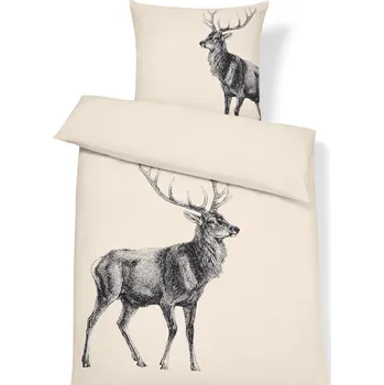 Povlečení 691181 - Tchibo - Povlečení z mikrovlákna - barva: béžová