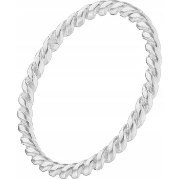 Prsten Stříbrný Prstýnek Stočený Pletený Jednoduchý Úzký Minimalistický Prstýnek