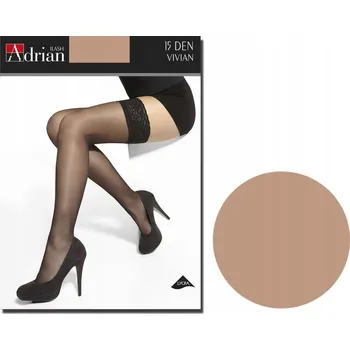 Dámské punčochy Samodržící punčochy 15 DEN Vivian Adrian 1-2 Natur