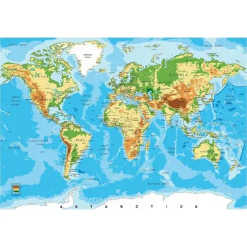 Fototapeta Fototapeta Kontinenty Mapa Světa Země 3D 368x254