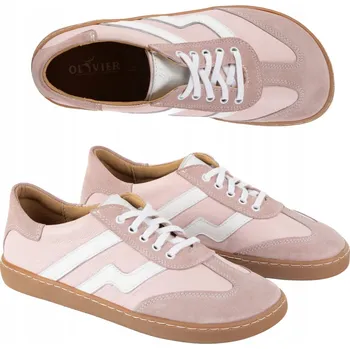 Dámské tenisky Dámské barefoot kožené boty Olivier Eliza růžové, velikost 40