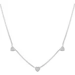 NB-2427 Střibrný náhrdelník se srdíčky - srdce