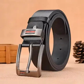 Opasek PÁNSKÝ KOŽENÝ OPASEK 120 CM TOMMY HILFIGER ČERNÝ