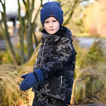 reflexní maskáčová lyžařská bunda