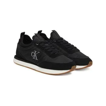 Dámské tenisky Sneakersy Calvin Klein Retro Runner Sock Laceup Mix Mat YW0YW02060 Černá 38