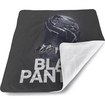 deka Sablio Deka pro miminko BLACK PANTHER z profilu Černý - 80x100 cm