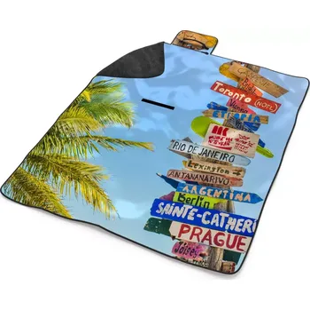 deka Sablio Plážová deka Ukazatele měst: 200x140 cm
