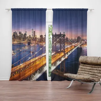 Závěs Sablio Závěs Most v New Yorku: 2ks 140x250cm