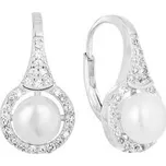 EG2797 Stříbrné náušnice s říční perlou