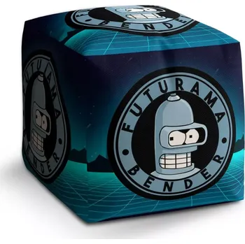 Taburet Sablio Taburet Cube Futurama Bender Čtvrtá dimenze: 40x40x40 cm