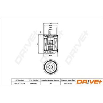 Olejový filtr Olejový filtr DRIVE+ DP1110.11.0335