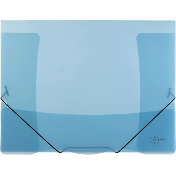 Archivační box Sloha s gumou průhledná Lines modrá
