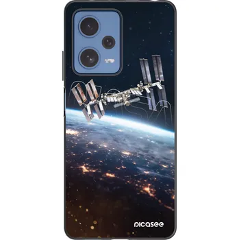 Pouzdro na mobilní telefon Picasee silikonový černý obal pro Xiaomi Redmi Note 12 Pro 5G - Station