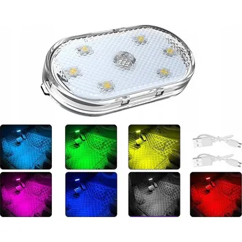 Lampička RGB LED světlo do auta, 6 LED, dotykové, s akumulátorem