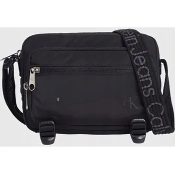 Kabelka Černá polyester taška kabelka přes rameno Calvin Klein Jeans