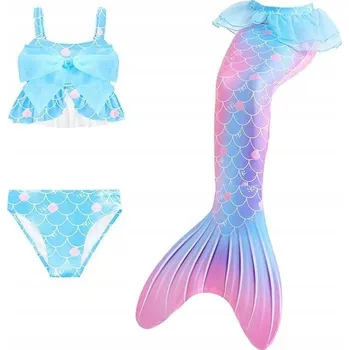Dívčí plavky Dívčí plavky mořská panna kostým s ocasem dvoudílné 130 cm
