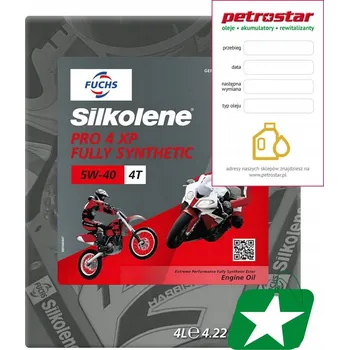 Motorový olej Motorový olej SILKOLENE PRO 4 4T 5W40 4 l