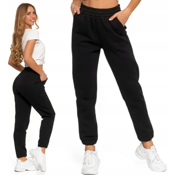 Dámské legíny DÁMSKÉ ZATEPLENÉ TEPLÁKY MORAJ S VYSOKÝM PASEM ČERNÉ L