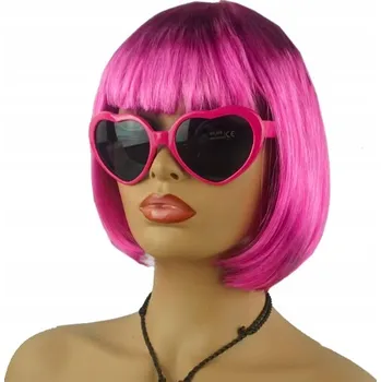 Karnevalová paruka Dámská paruka Krátký fialový bob s ofinou