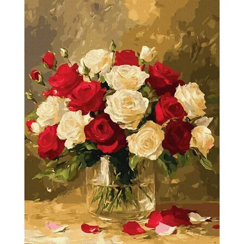 Malování podle čísel iPicasso 40x50 cm na rámu Květiny vlasti