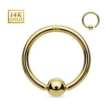 Piercing ZL01042-08102-YG Zlatý piercing - kruh, Au 585/1000