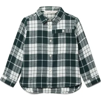 Chlapecká košile 715308 - Tchibo - Dětská flanelová košile - pro kluky - vel. 122/128 - barva: bílá/kostkovaný