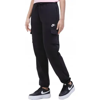 Dámské kalhoty NIKE DÁMSKÉ SPORTOVNÍ KALHOTY DD8713-010 vel. S ČERNÉ KAPSY KAPSÁČE