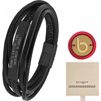 Náramek Pánský kožený náramek s s gravírováním, DÁREK, ocel