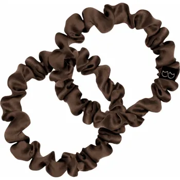 Cat&Cat sada: hedvábné gumičky do vlasů slim chocolate, 2 ks