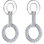 MN146 Stříbrné náušnice oválky s moissanity