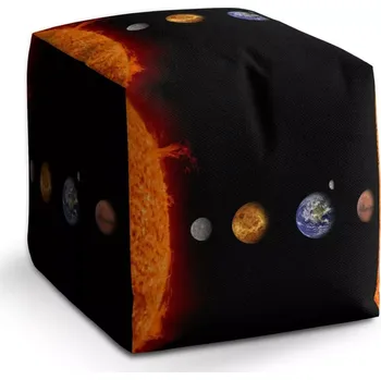 Taburet Sablio Taburet Cube Planety a slunce: 40x40x40 cm