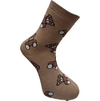 Pánské ponožky Aura Via Veselé ponožky termo medvídci hnědé 39-41