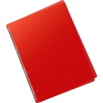 Karton P+P 4 kroužkový pořadač Transparent A5 25 mm červený