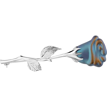 Brož Brož ze stříbra a titanu - růže - AP544-2552