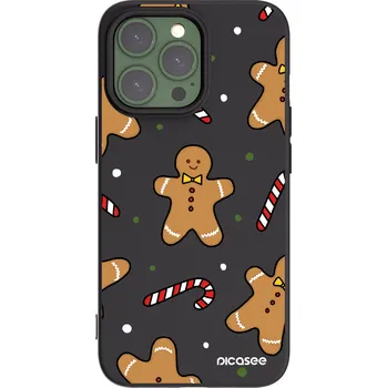 Pouzdro na mobilní telefon Picasee silikonový černý obal pro Apple iPhone 13 Pro - Gingerbread