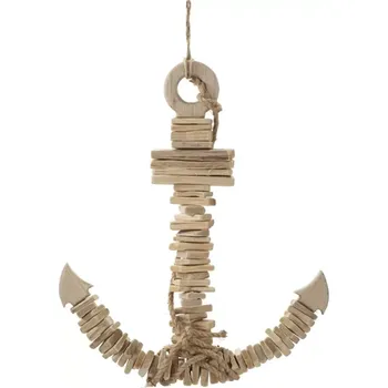 Závěsná dekorace Anchor 39 cm z masivu hnědá
