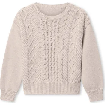 Dívčí svetr 715280 - Tchibo - Dětský pletený svetr - pro ženy - vel. 98/104 - barva: béžová