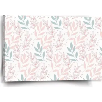 Obraz Sablio Obraz Růžové a modré lístky - 60x40 cm