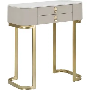 Konzolový stolek Konzolový stolek Beauty 70 cm zlatý/béžový