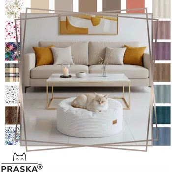 Pelíšek pro psa PELÍŠEK PRASKA pelíšek pro kočky Taburet Antistresový VYSOKÝ 57x47x24cm RŮZNÉ BARVY